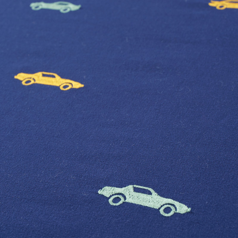 Embroidered Cars Soft Microfibre Duvet Cover Set, Single Duvet Cover + 1 Standard Pillowcase