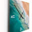 Horloge murale moderne à vagues turquoise-99639061