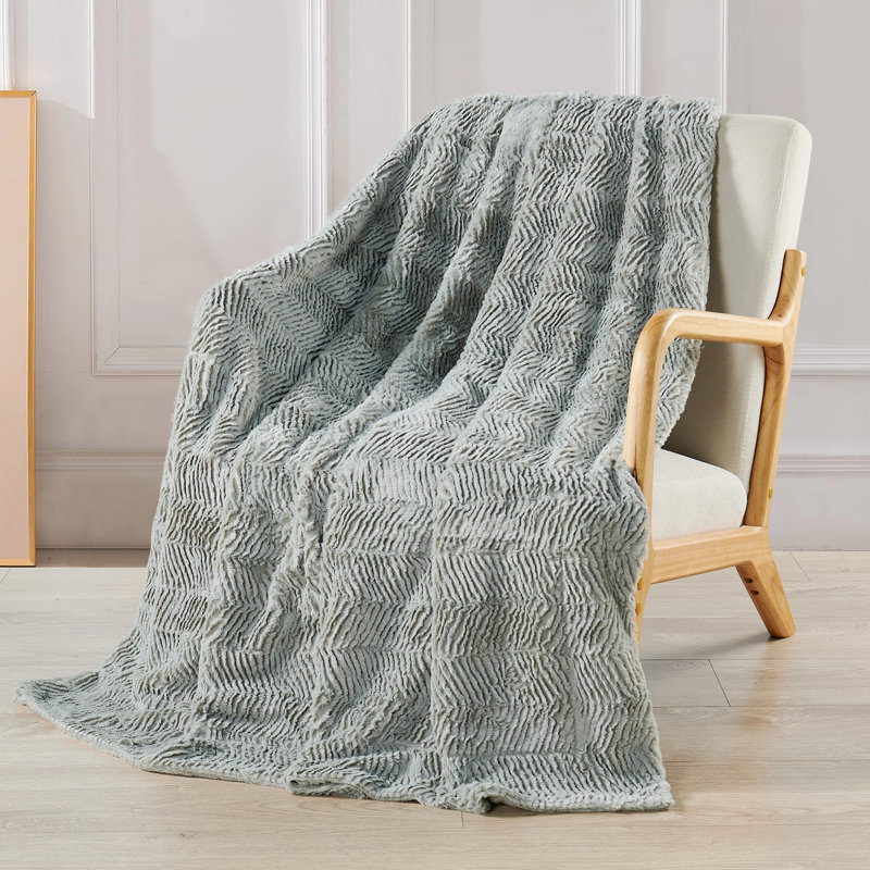 Throw Blanket, Silver, 127cm W x 152.4cm L