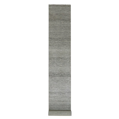 Joele One-of-a-Kind 2'7" X 18'4" New Age Runner Wool Area Rug Gray