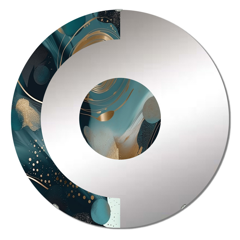 Greyso - Miroir mural demi-cercle, 23,6 po x 23,6 po