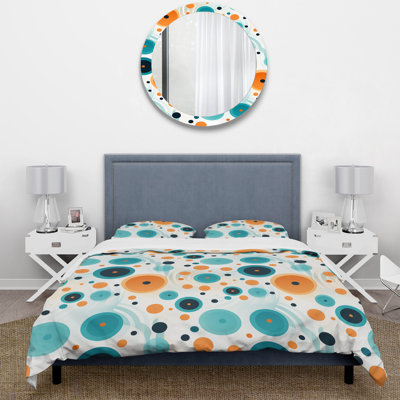 Geometric Harmony Polka Dots Pattern Dots Duvet Cover