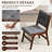 Upholstered Dining Chairs Set Of 6 With Rubber Wood Leg For Dining Room, Kitchen, Living Room.