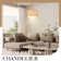 Attison 19.7" Boho Rattan 5 Lights Chandelier(Bulbs Included)