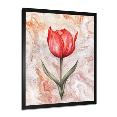 Velvet Symphony Of Red Tulip I - Tulip Wall Art
