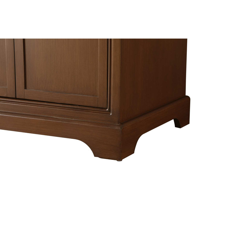 Hermes 30'' Single Bathroom Vanity with Marble Top, Teak