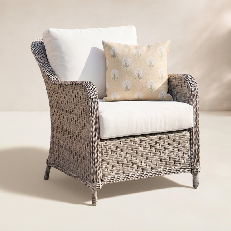 Chaise de patio avec coussins Sky, Cast Oasis Sunbrella® Plainweave