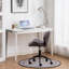 Chaise de bureau pivotante touffetée réglable, gris-608115836