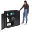 Hilliard Metal Storage Cabinet with Lock, 2 Doors,  1 Shelf Storage Cupboard for Files, Tools-35991056-35991060