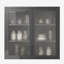 Armoire de rangement murale avec portes en verre et 2 tablettes réglables-896008205