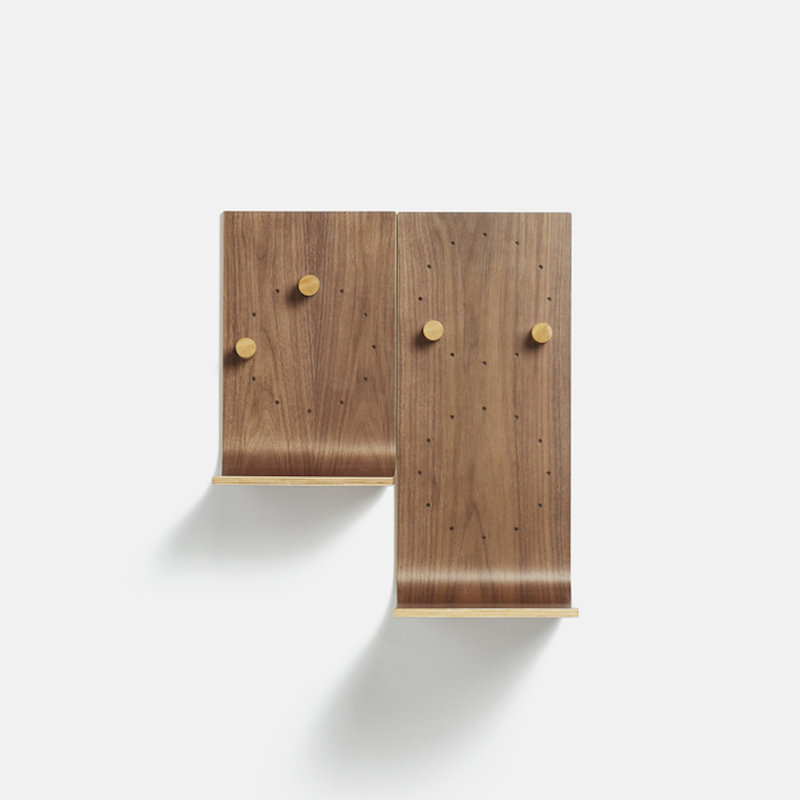 Cashawn 2 Piece Accent Shelf, Walnut