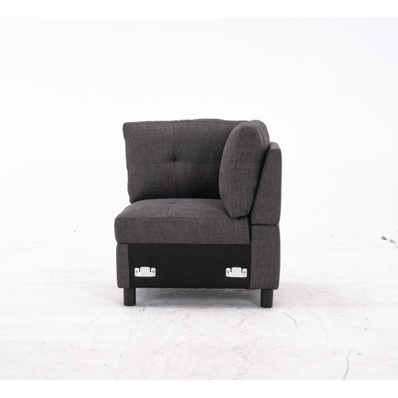 Pièce de coin Alexent, Mélange de polyester gris foncé