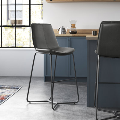 Alivia Upholstered Counter Stool with Metal Frame