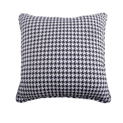 Hamilton Gray Cream Houndstooth Traditional Urban Rustic 27x27 inch Euro Sham
