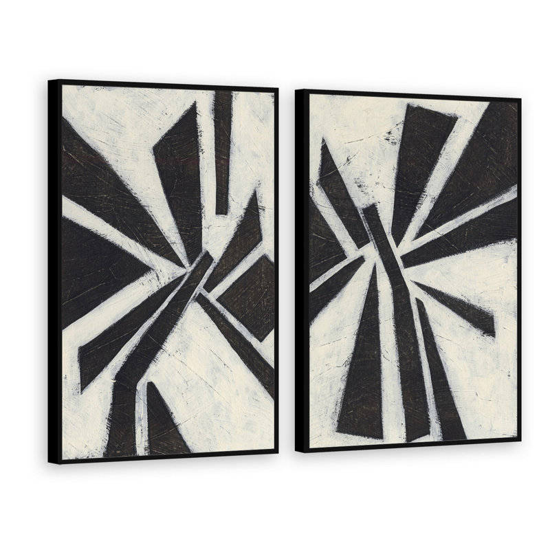 Pinwheel Diptych - impression d'art graphique, H 24 po x l 16 po x L 1,5 po