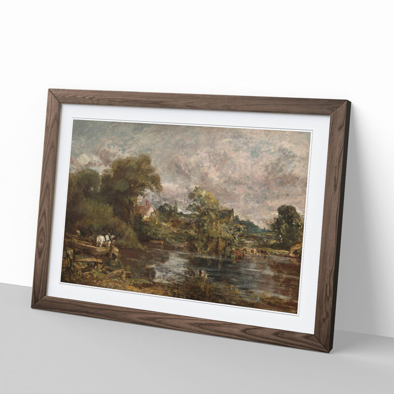 The White Horse by John Constable - Picture Frame Painting, 48cm H x 65cm W x 2cm D, Walnut