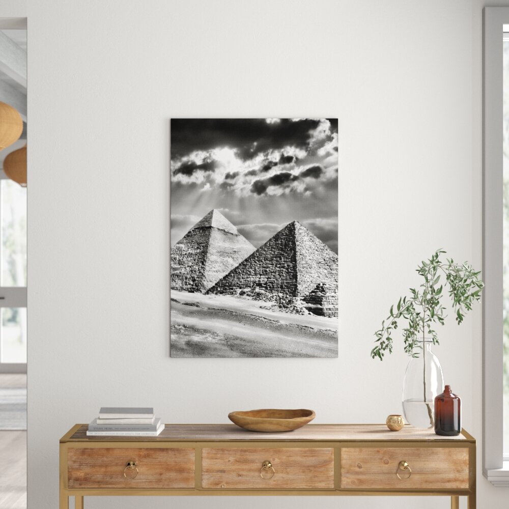 Leinwandbild Pyramiden von Gizeh im Sonnenlicht