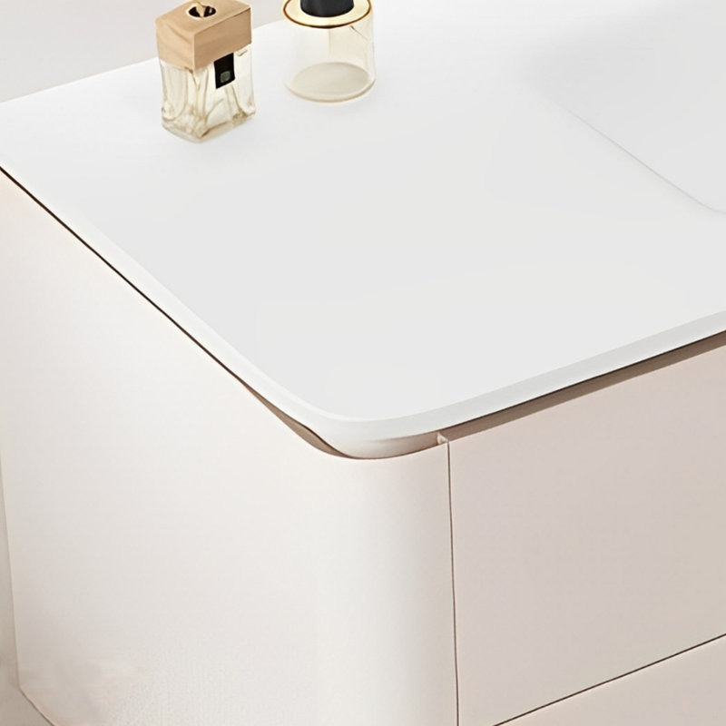 Simple modern style double basin bathroom cabinet, 51" 