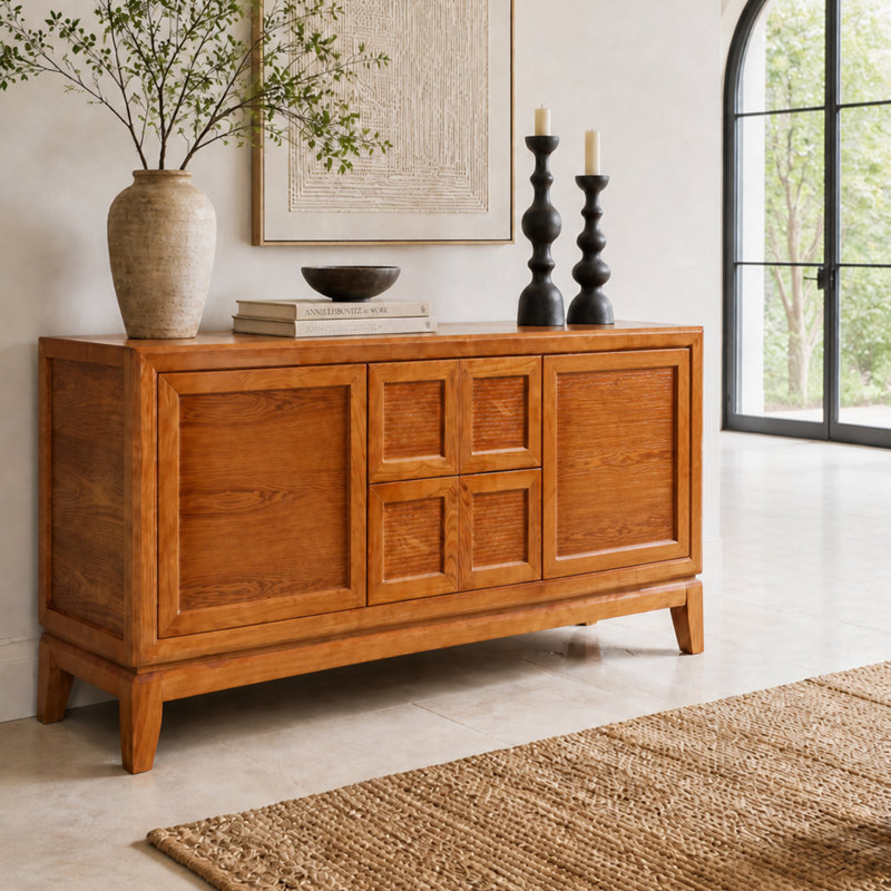 Buffet rétro de style chinois minimaliste