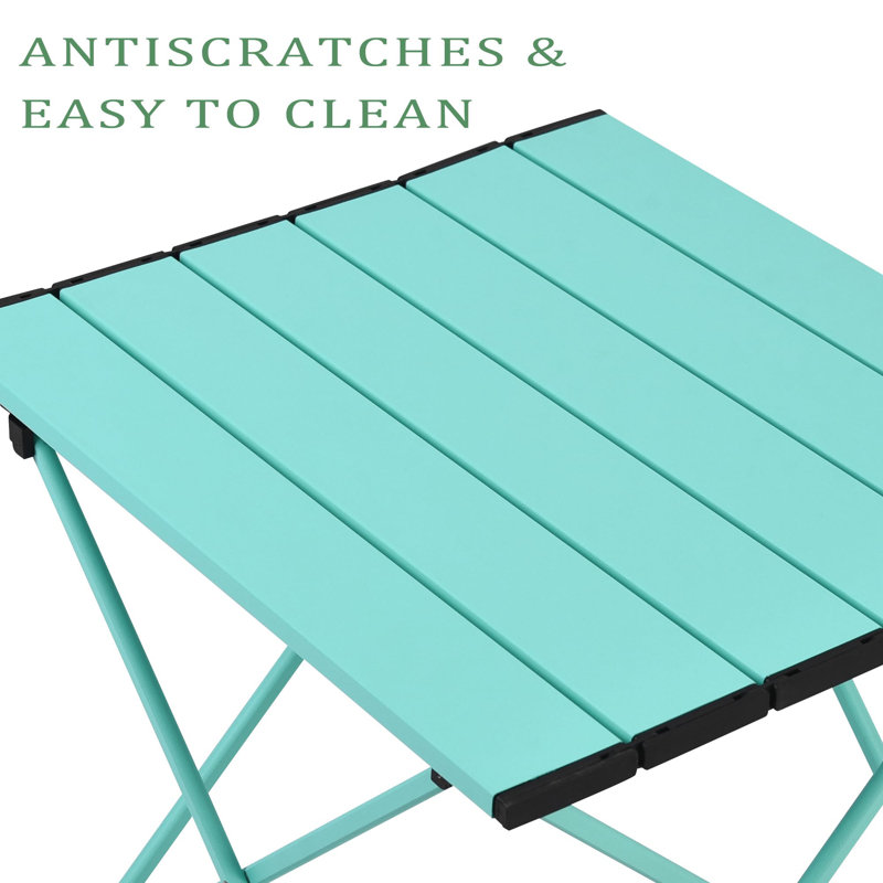 Small Lightweight Aluminum Folding Camping Table with Carrying Bag
