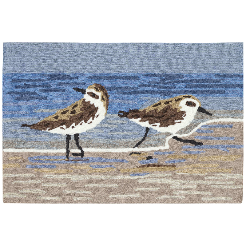 Tapis de cuisine Tasoula Frontporch Sandpipers, Rectangle 2 pi x 3 pi
