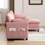 Canapé modulaire en L avec repose-pieds mobile et poche latérale-1579580024
