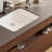 47.25'' Brown Wood Floating Vanity with Drawer, Single Bathroom Vanity with Gray Sintered Stone Top