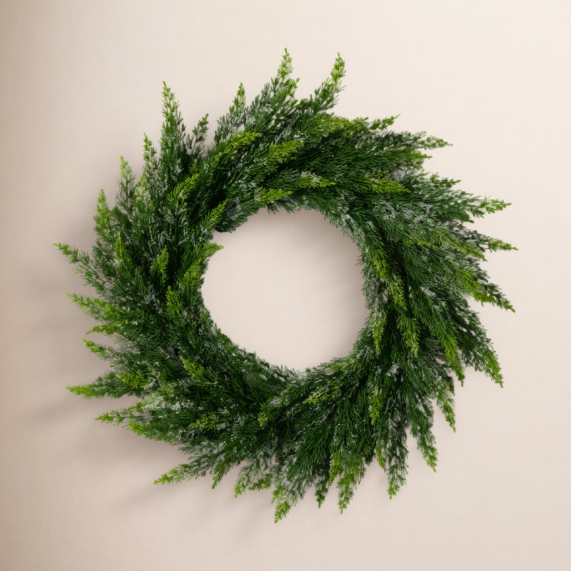 Couronne de cèdre artificielle, H 28 po x l 5 po x P 28 po