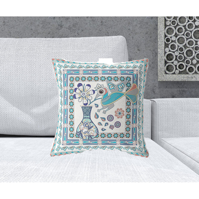 Coussin 18 po x 18 po, Blanc cassé