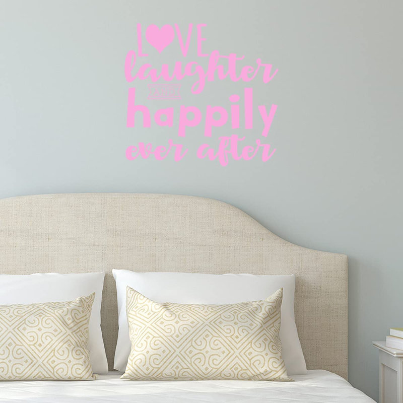 Text & Numbers Non-Wall Damaging Wall Decal, Pink, 13" H x 14" W