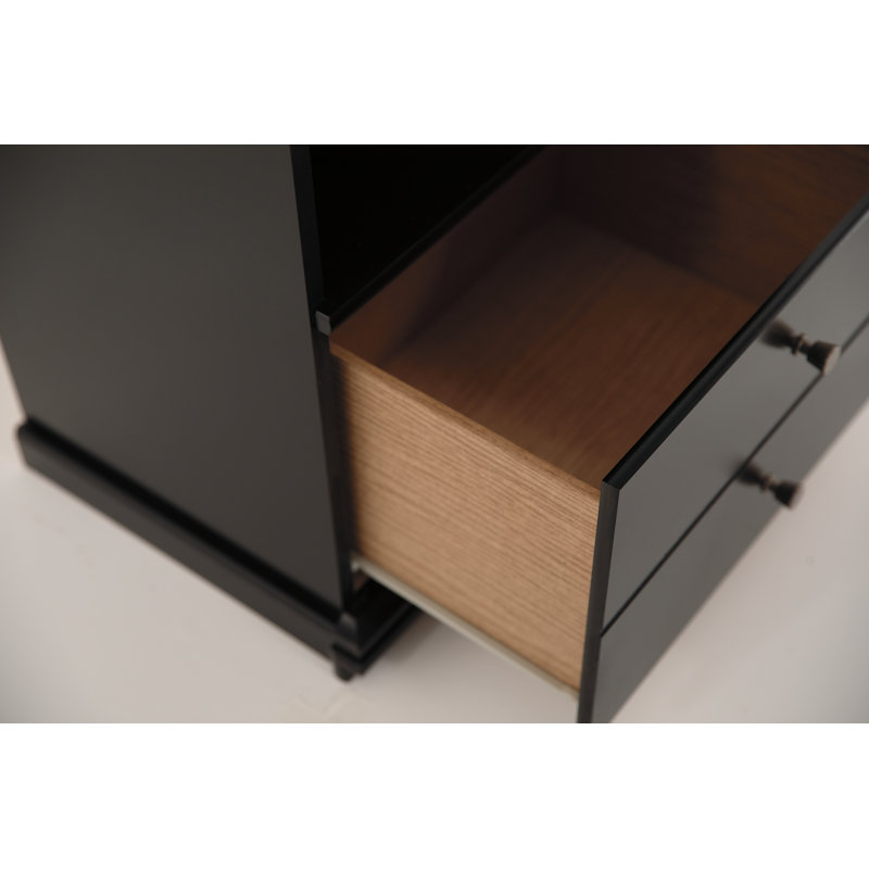 Leano 22.48'' W Nightstand, Black
