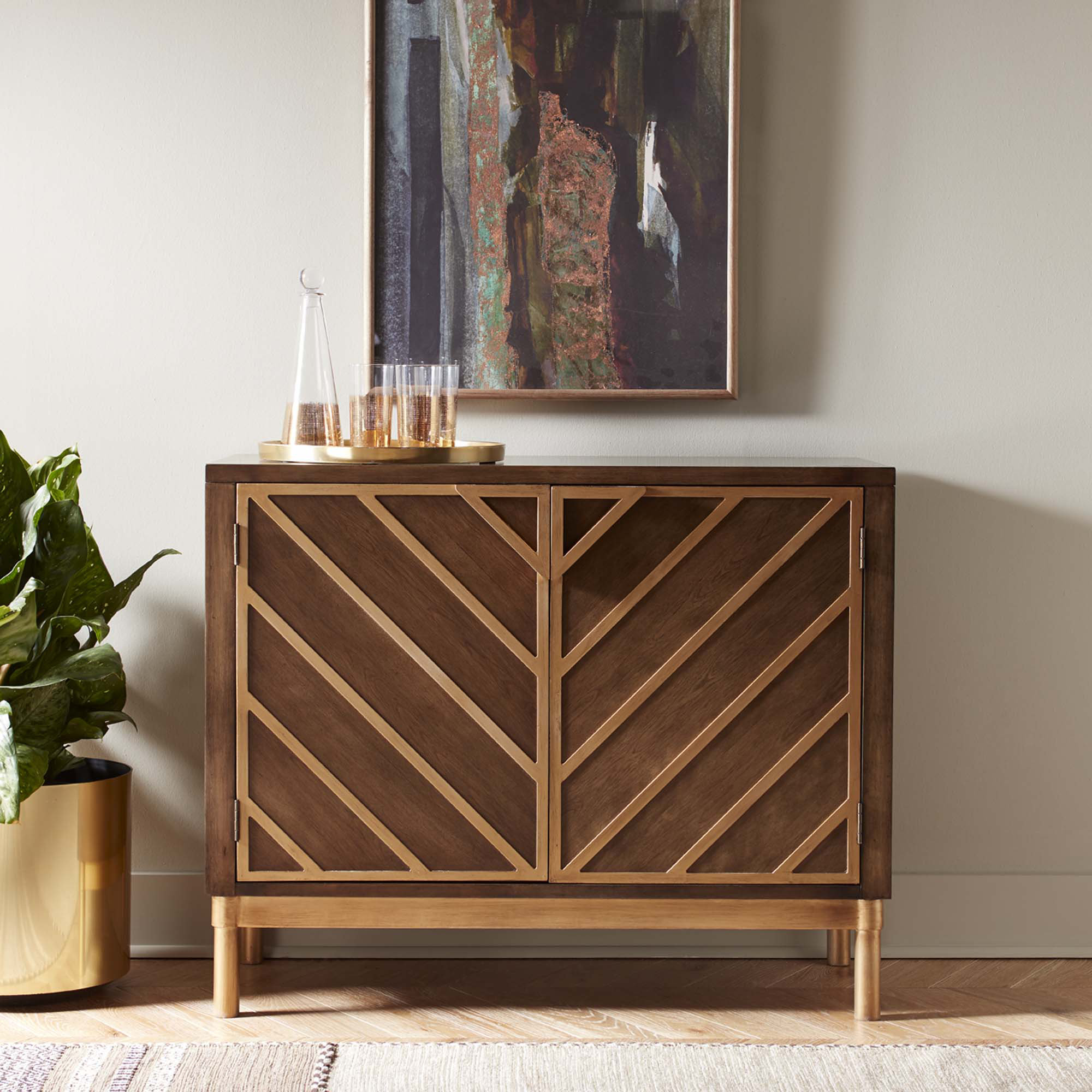 Willa Arlo™ Interiors Brumley Cocktail Bar Cabinet & Reviews | Wayfair