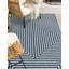 Tapis bleu contemporain Odawa-1098662902