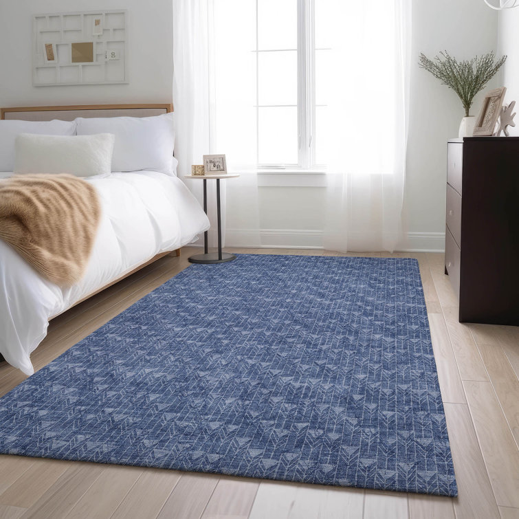 Premium Machine Washable Cerrito AMF514 Navy Rug