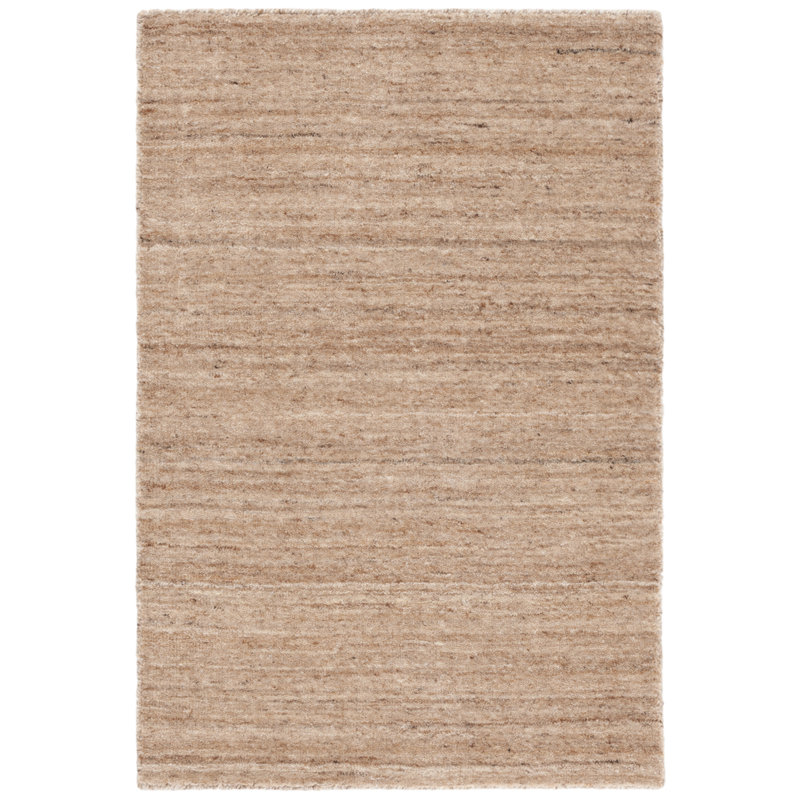 Tapis naturel en laine / coton tissé à la main Harin 876, Rectangle 9 pi x 12 pi
