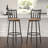 Bumpy Swivel Upholstered Adjustable Height Counter Stool with Metal Frame-727251680