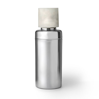 Azure Matte White Resin & Stainless Steel Cocktail Shaker