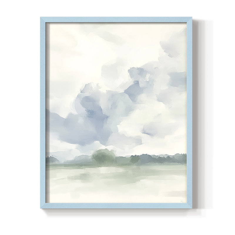 Abstract CCCXX Framed Print - Ready To Hang, Blue, 10" H x 8" W