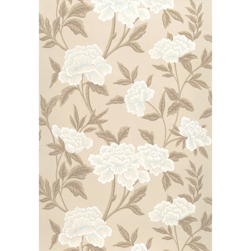 Papier peint floral Whitney, Taupe