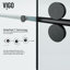 Porte de douche coulissante sans cadre avec verre transparent 3/8 po l 44-48 po x H 74 po Elan-98439057