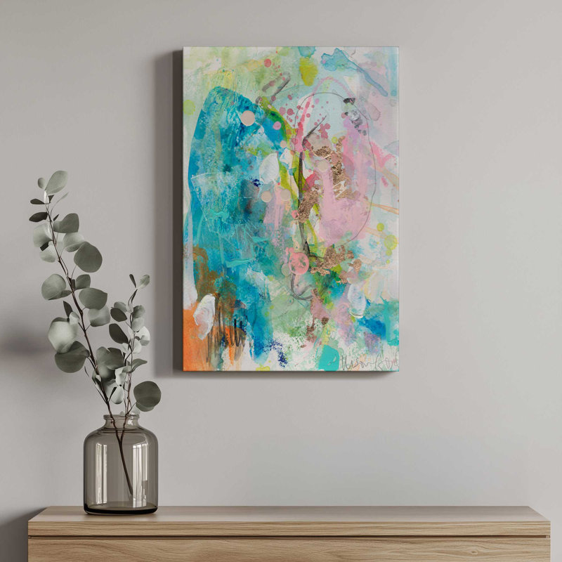 «Glory Abstracts VI» par Allison Ford, reproduction d'art sur toile, Impression dans un cadre flottant sans passe-parto, Doré