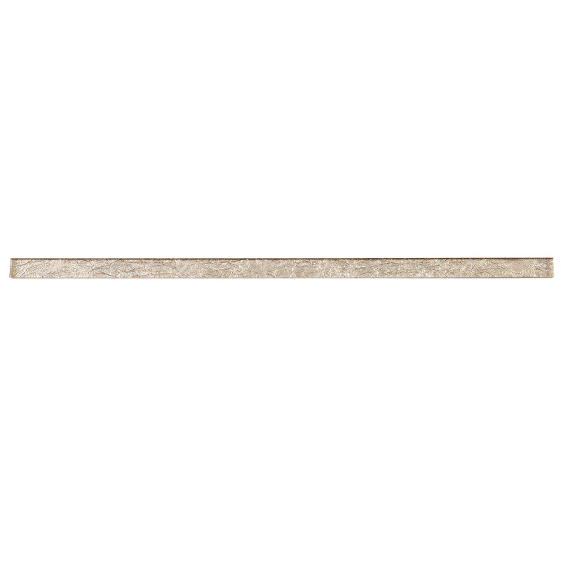 Pencil 12'' x 0.5'' Glass Border Tile, Gold