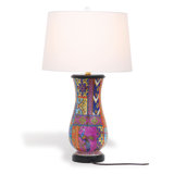 Lampe de table 29 po noir / mauve / bleu / jaune Gypsy