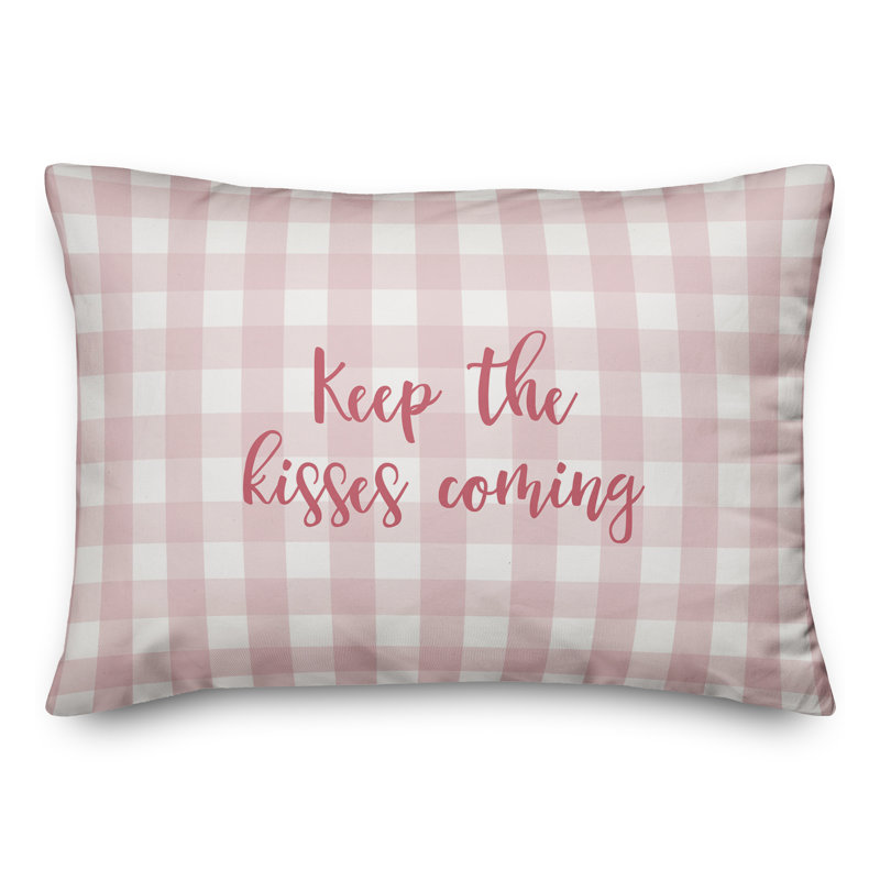  Coussin Keep The Kisses Coming, Rose