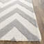 Tapis argenté/ivoire tuffeté à la main Kyleigh-17596486
