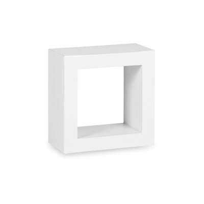 Square Mindi Wood Solid Wood Floating Shelf