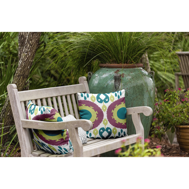Housse et insert pour coussin carré Happy Hippy, Mauve / bleu sarcelle, H 16 po x l 16 po