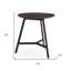 Table-plateau 23 po en bois massif noir et métal espresso