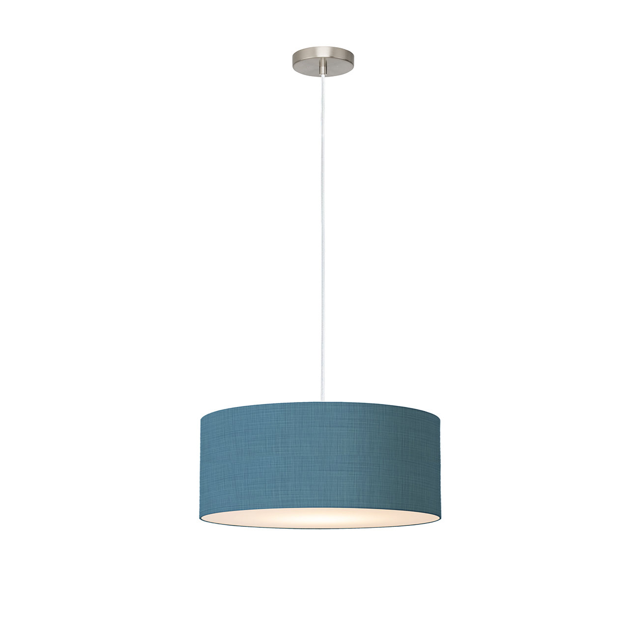 Pendant Kit Stretch Linen Drum Pendant, Turquoise