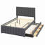 Lit plateforme double avec lit gigogne